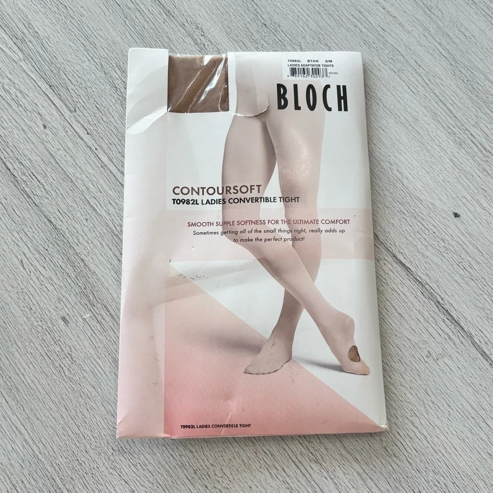 BLOCH Women's Tan/Nude Contoursoft Adaptatoe Tights SM/MD T0982L